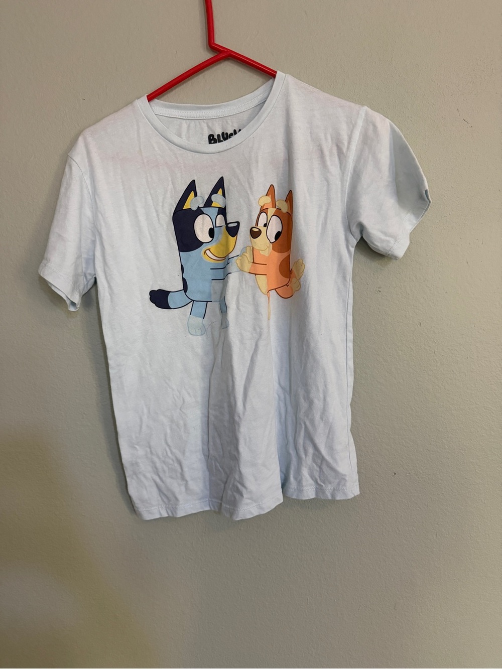 Bluey Light Blue Short Sleeve Tee with Cartoon Pals